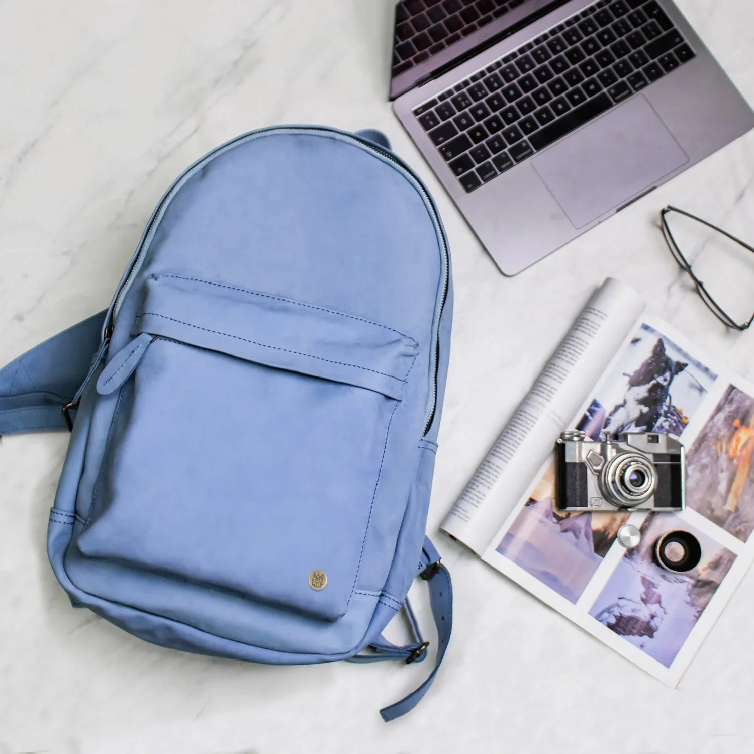 The Classic Backpack - Blue Suede - Image 2