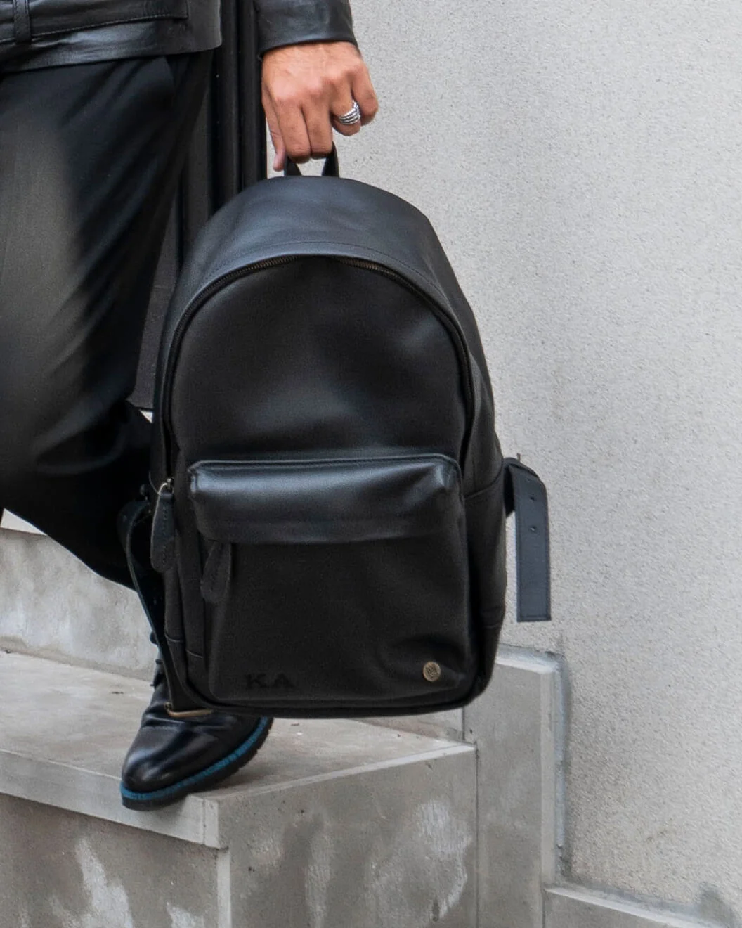 Custom Branded Leather Backpack - Image 11