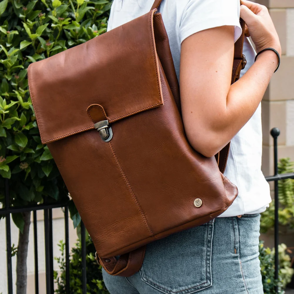 Custom Branded Leather Backpack - Image 26