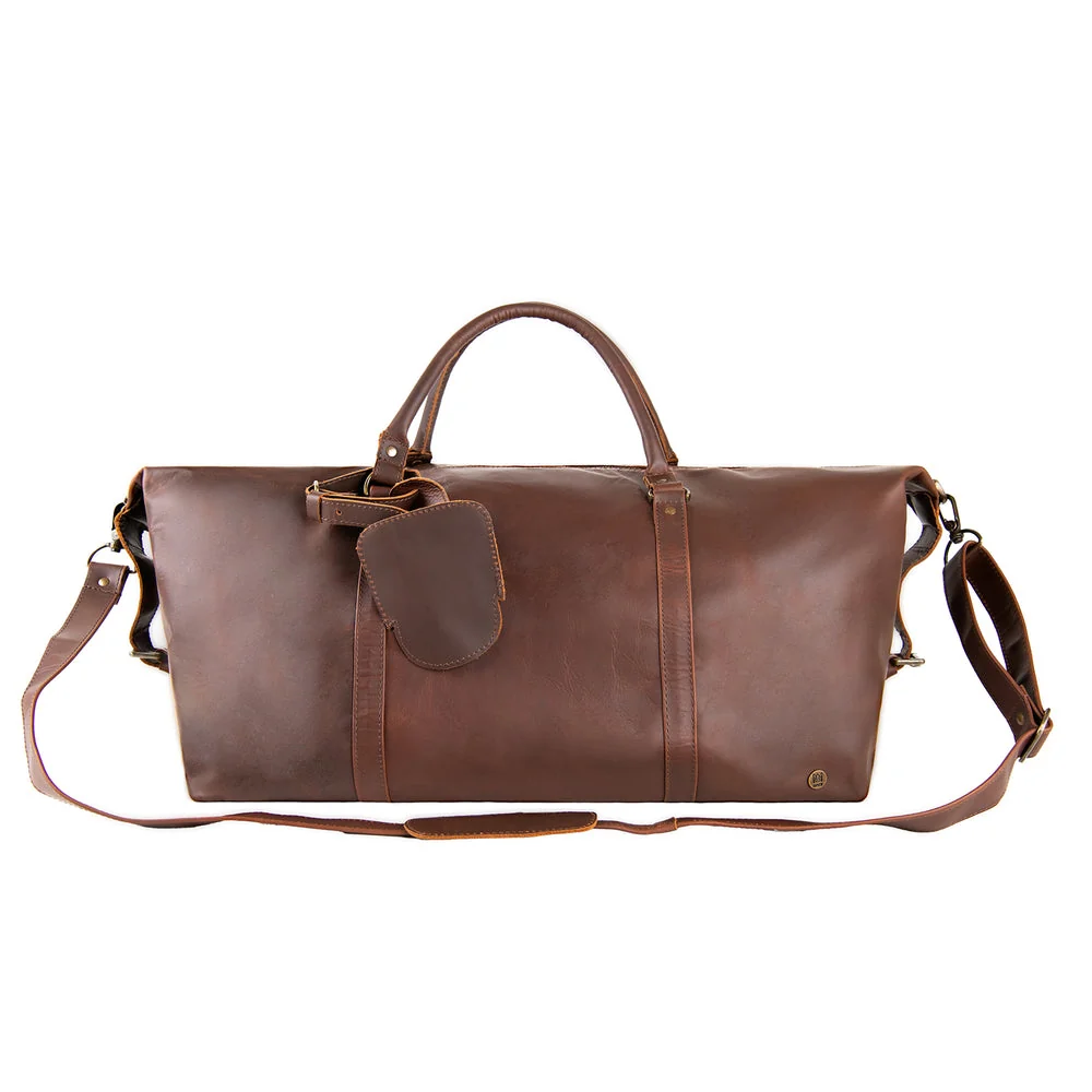 Branded Leather Duffle & Travel Bag - Image 6