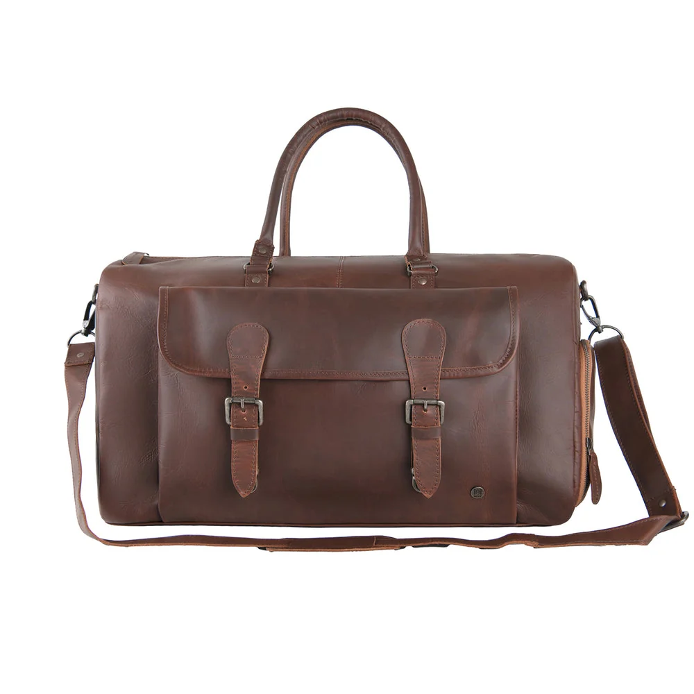 Branded Leather Duffle & Travel Bag - Image 7