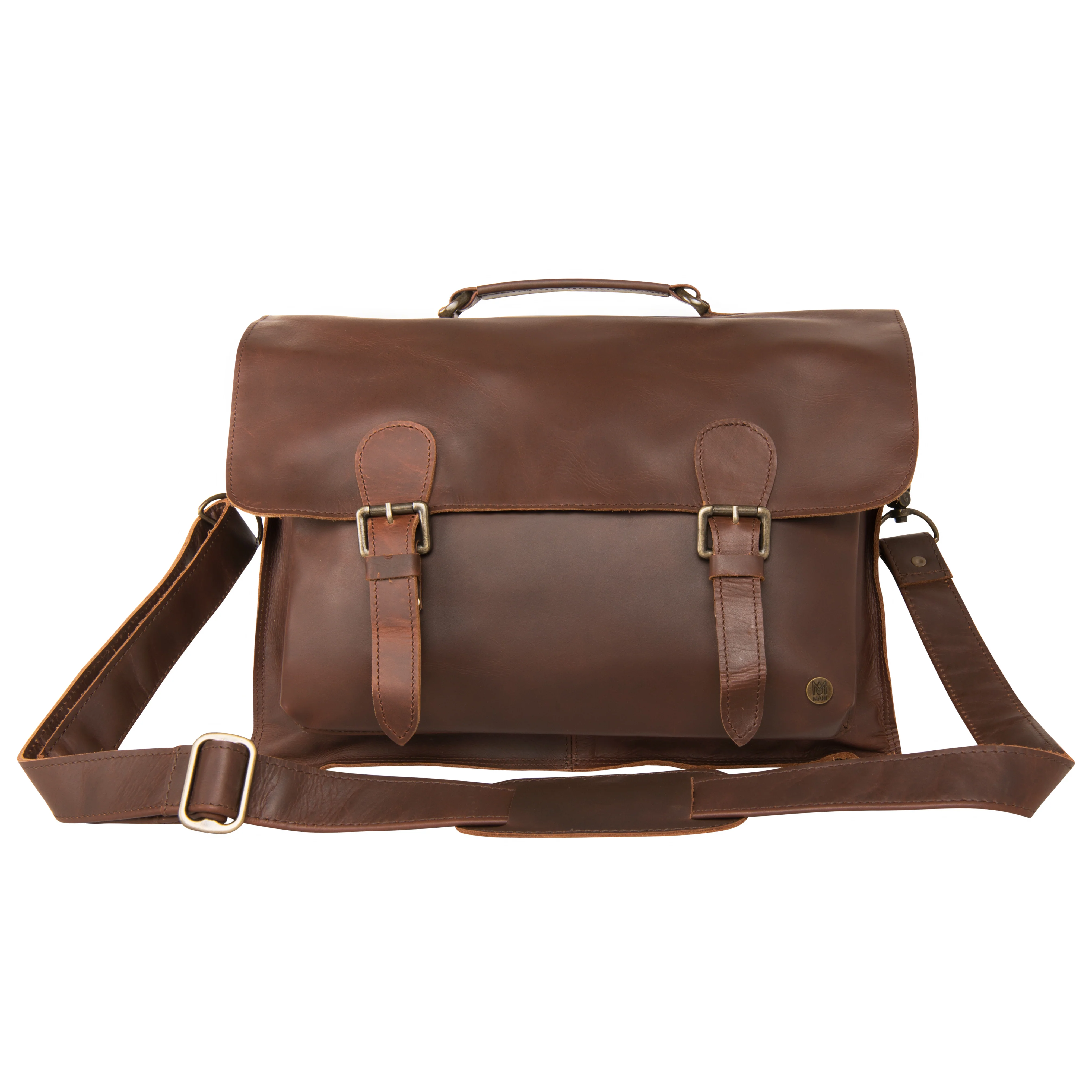 Custom Branded Leather Satchel - Image 4