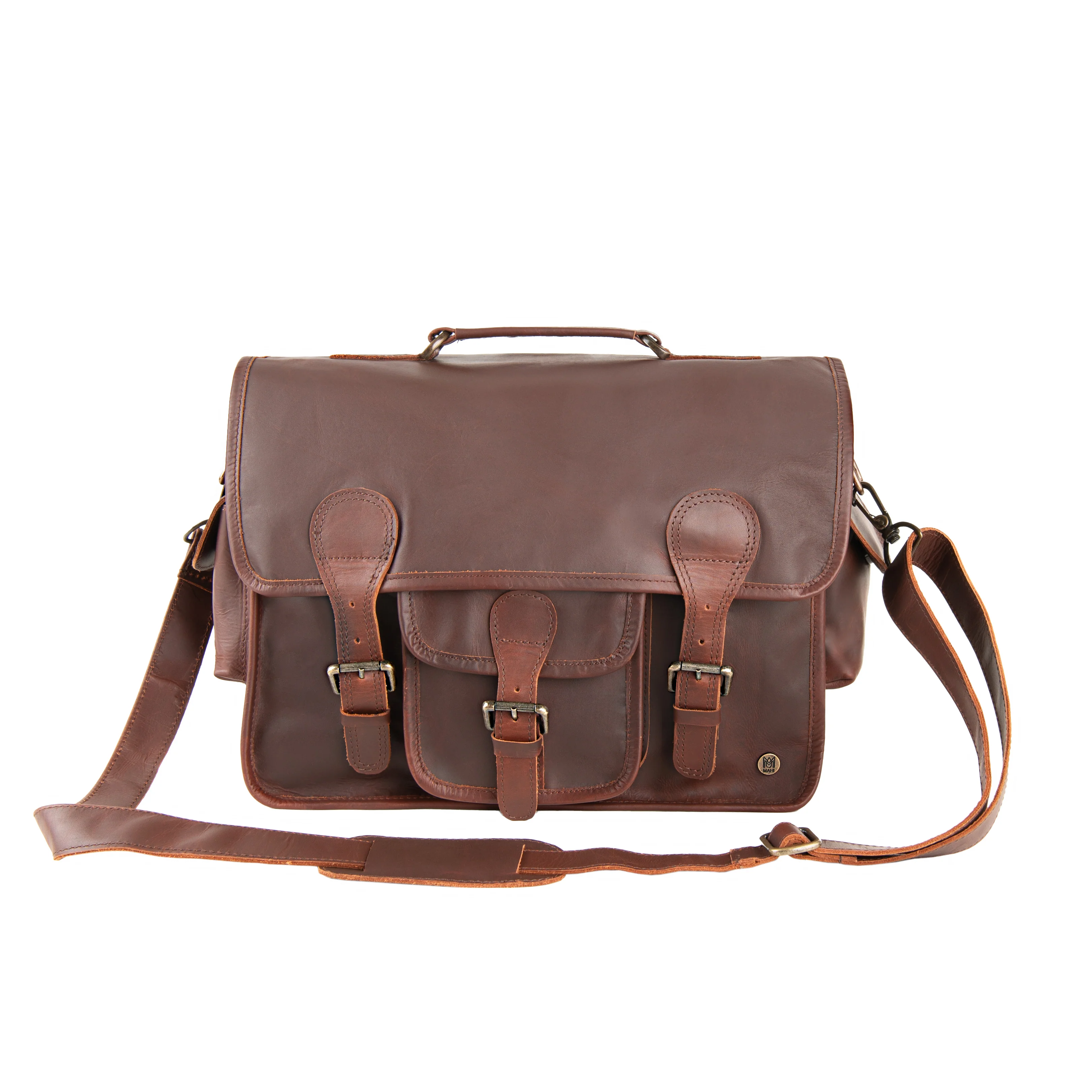 Custom Branded Leather Satchel - Image 5