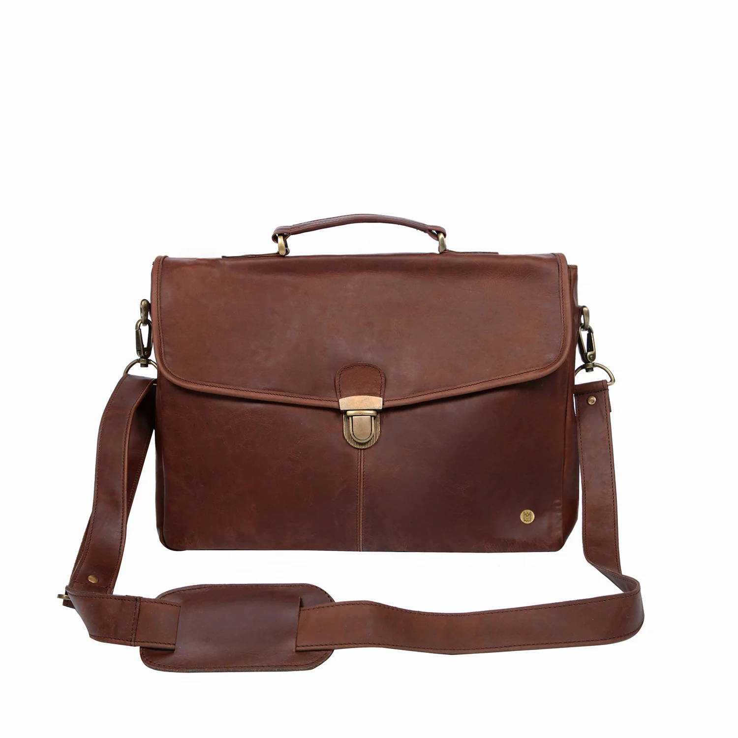 Custom Branded Leather Satchel - Image 7