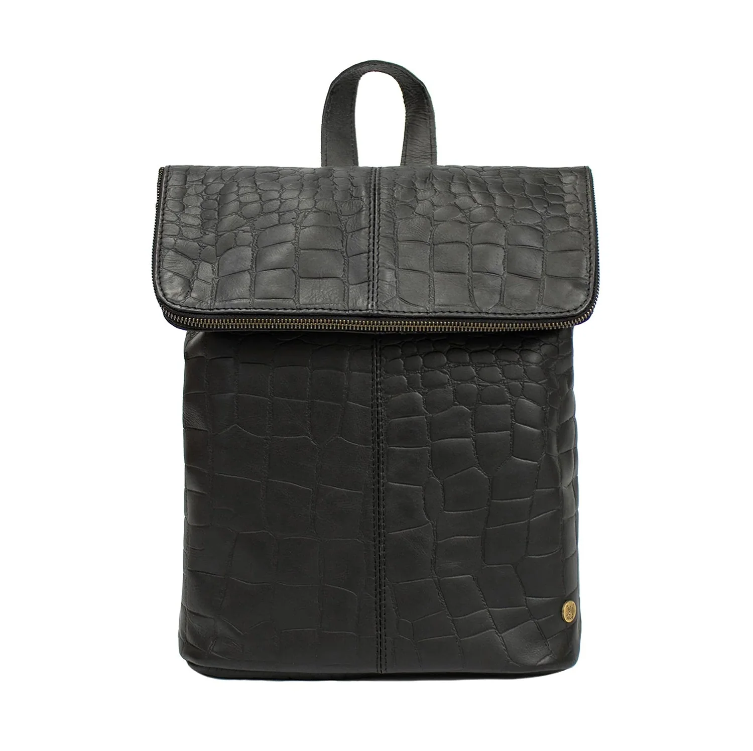 Classic Black Crocodile-Embossed Leather Side - Image 5