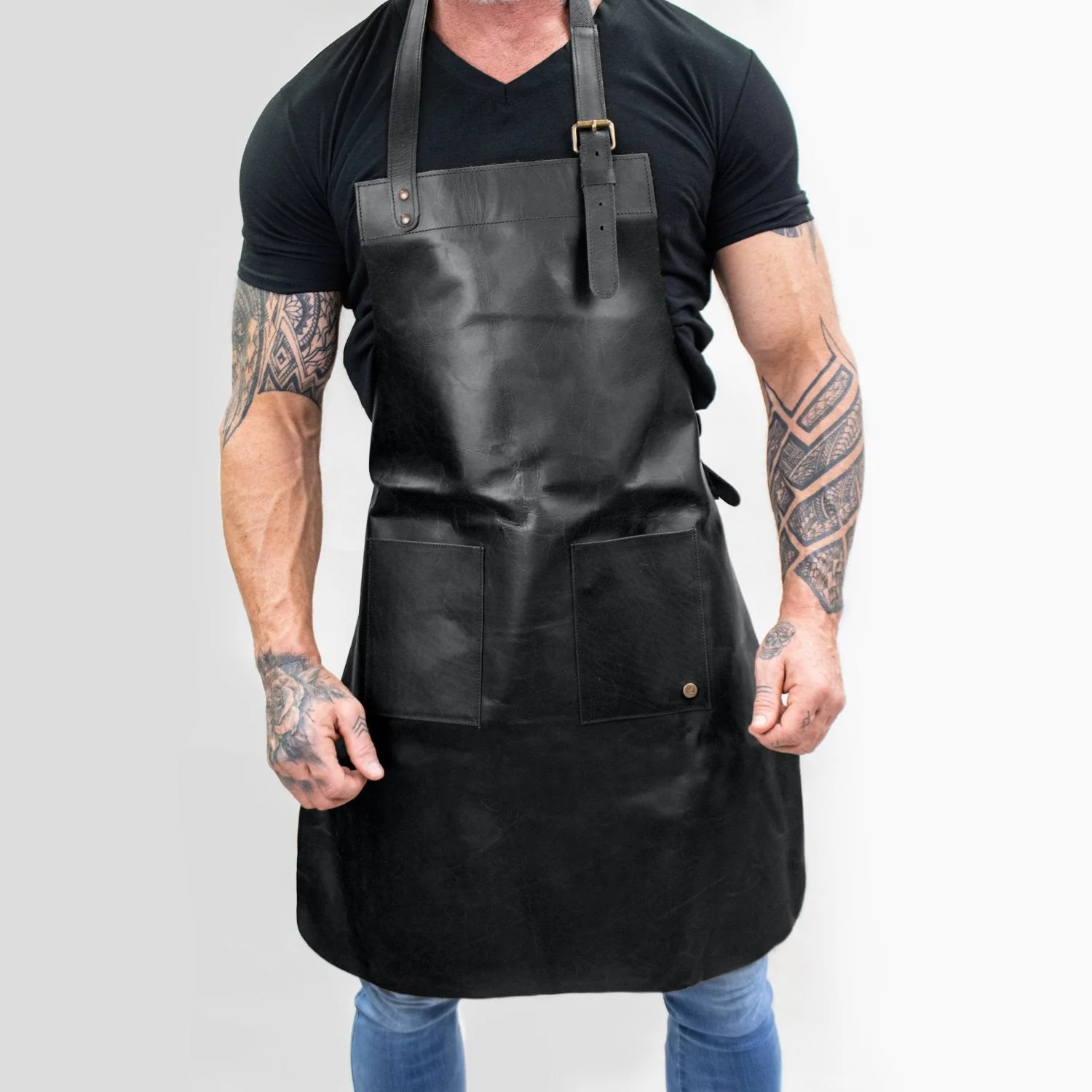 Classic Black Full-Grain Leather Side - Image 5
