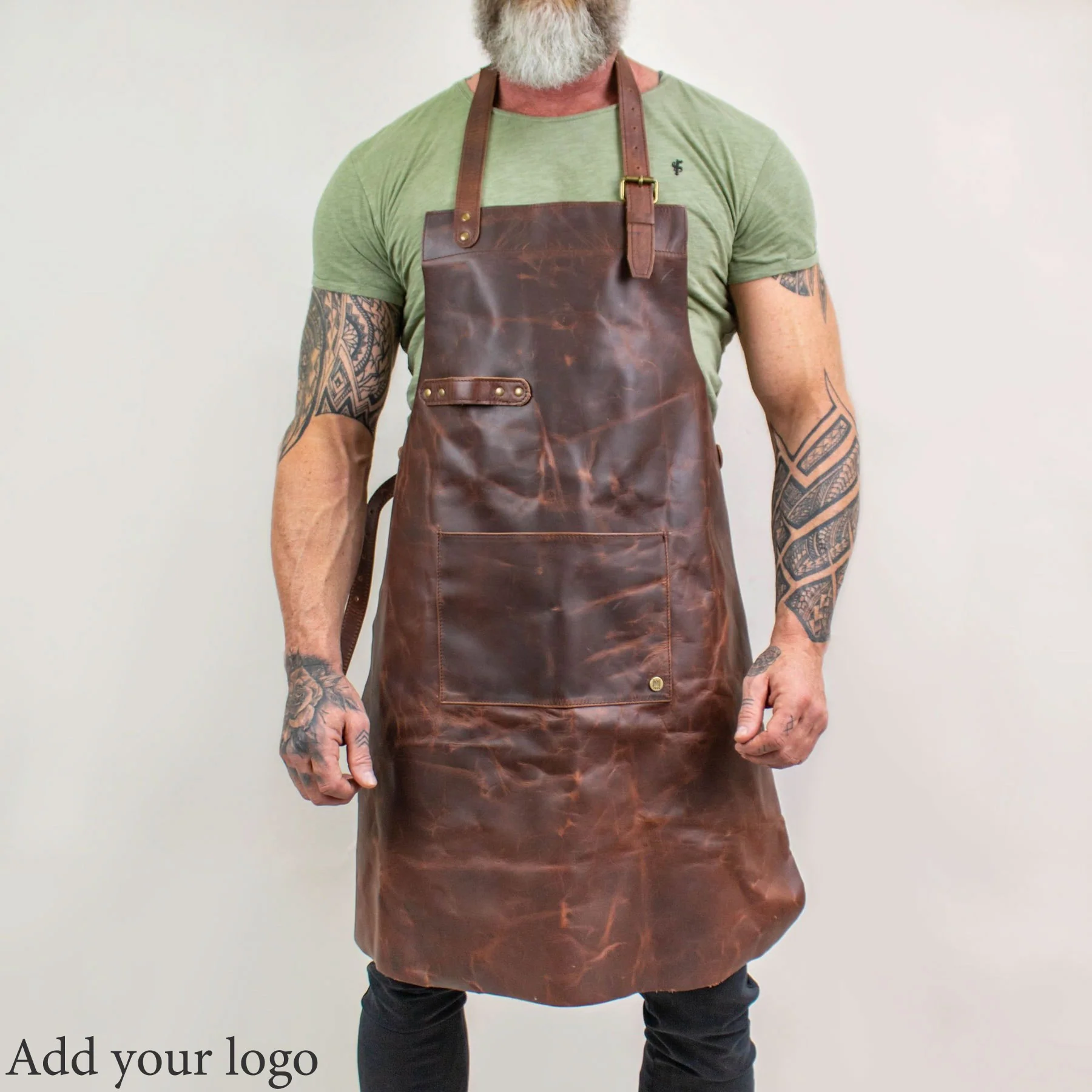 Custom Branded Leather Apron - Image 3