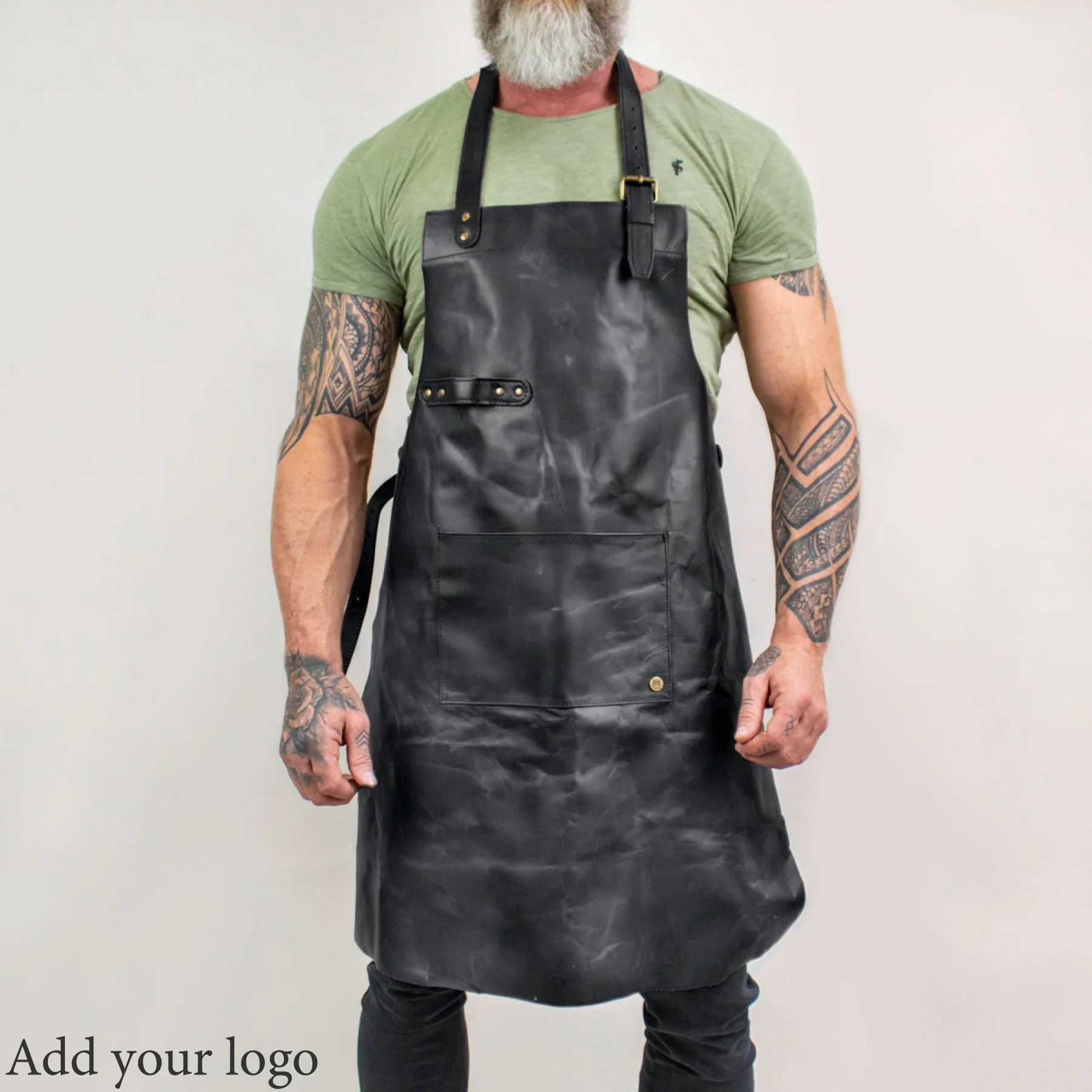 Custom Branded Leather Apron - Image 4