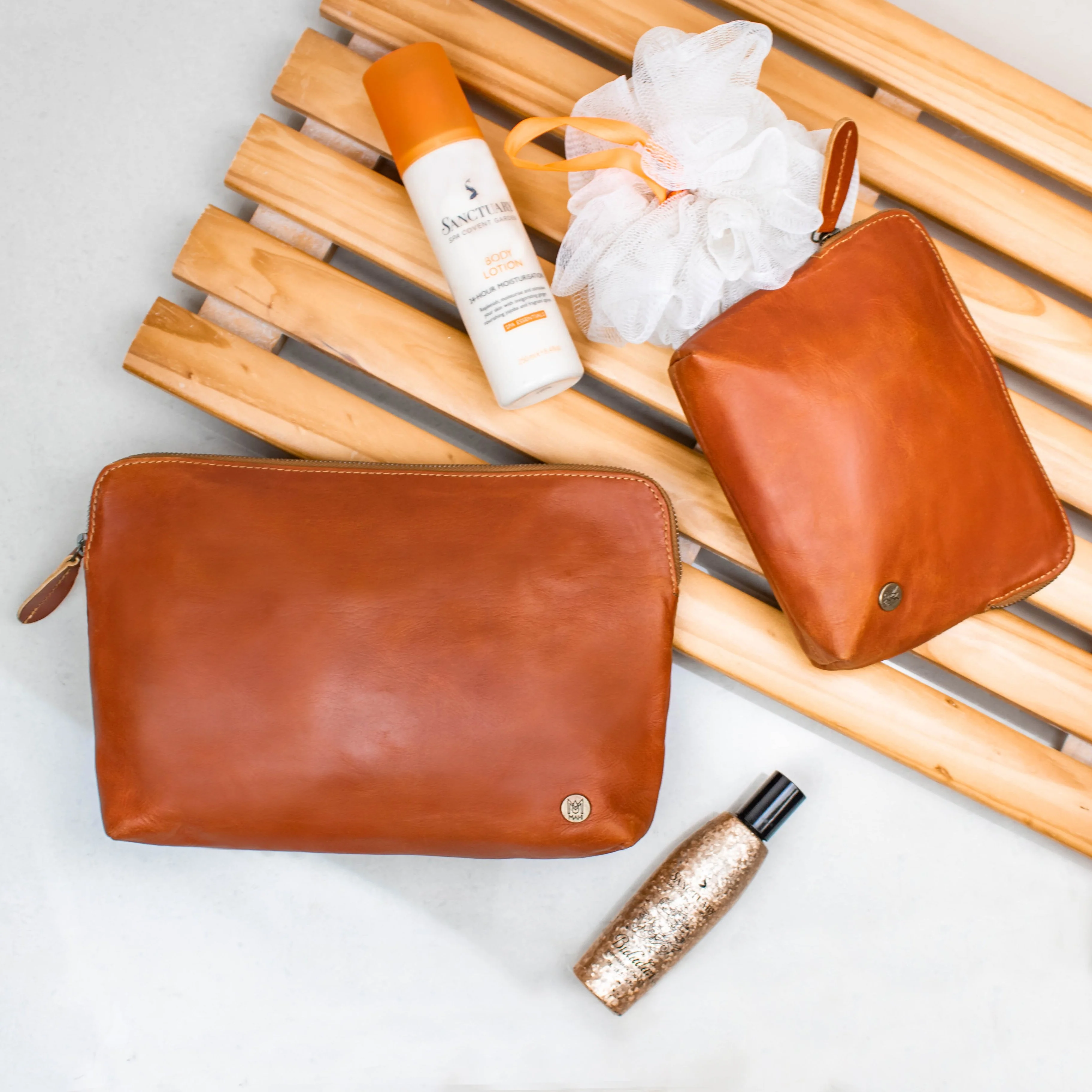 Cosmetics Case Gift Set (Tan) - Image 2