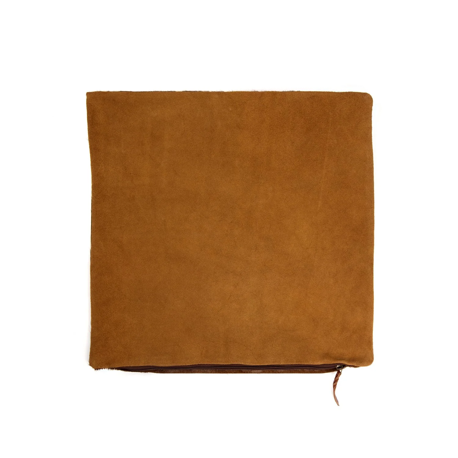 Cream & Copper Metallic Cowhide Cushion Cover - Image 4