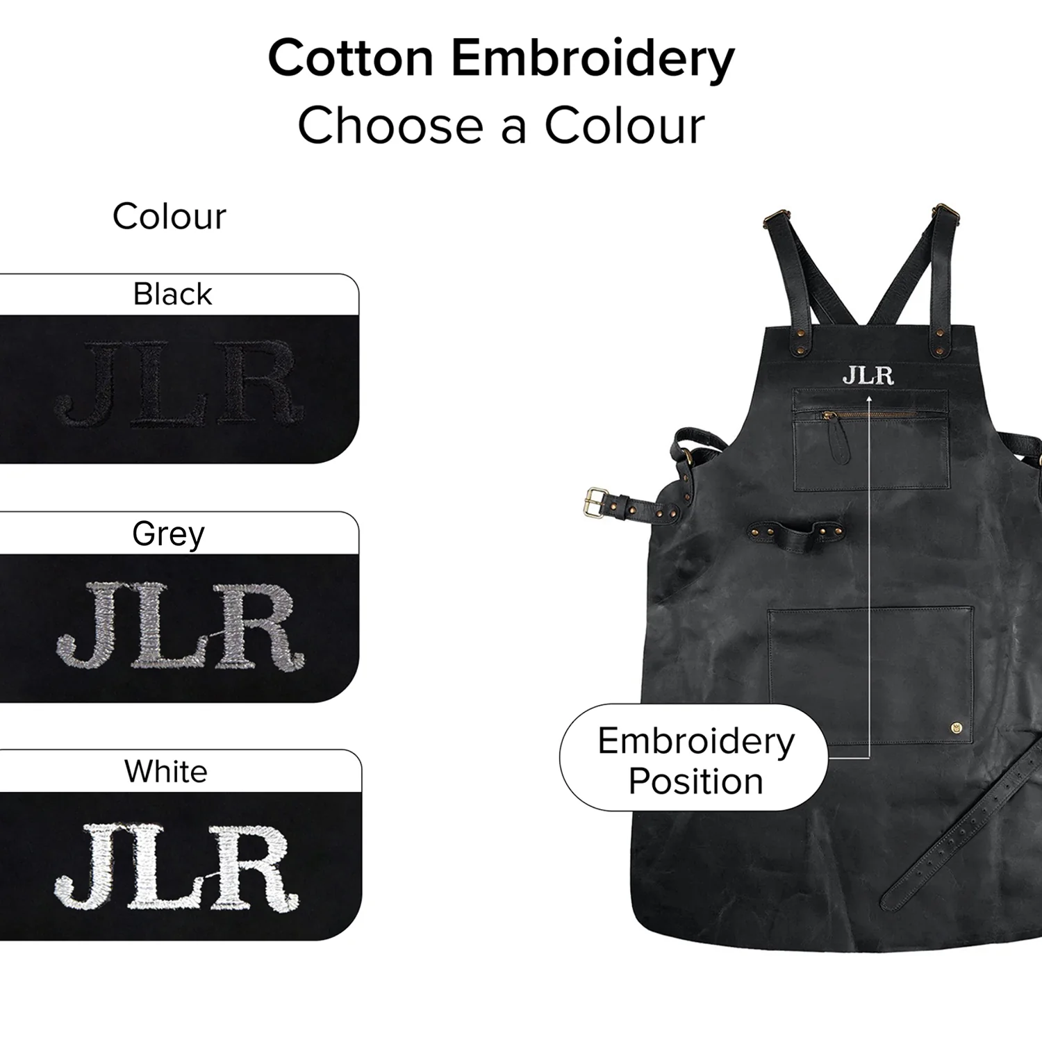 Cross Back Leather Apron - Image 4
