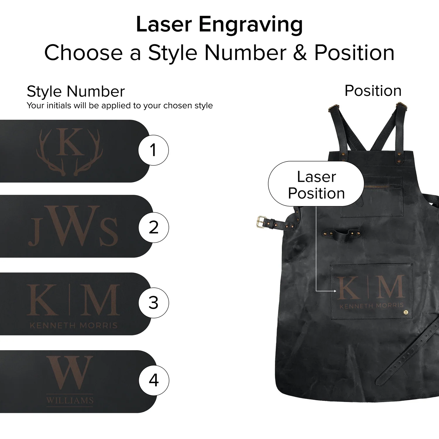 Cross Back Leather Apron - Image 5