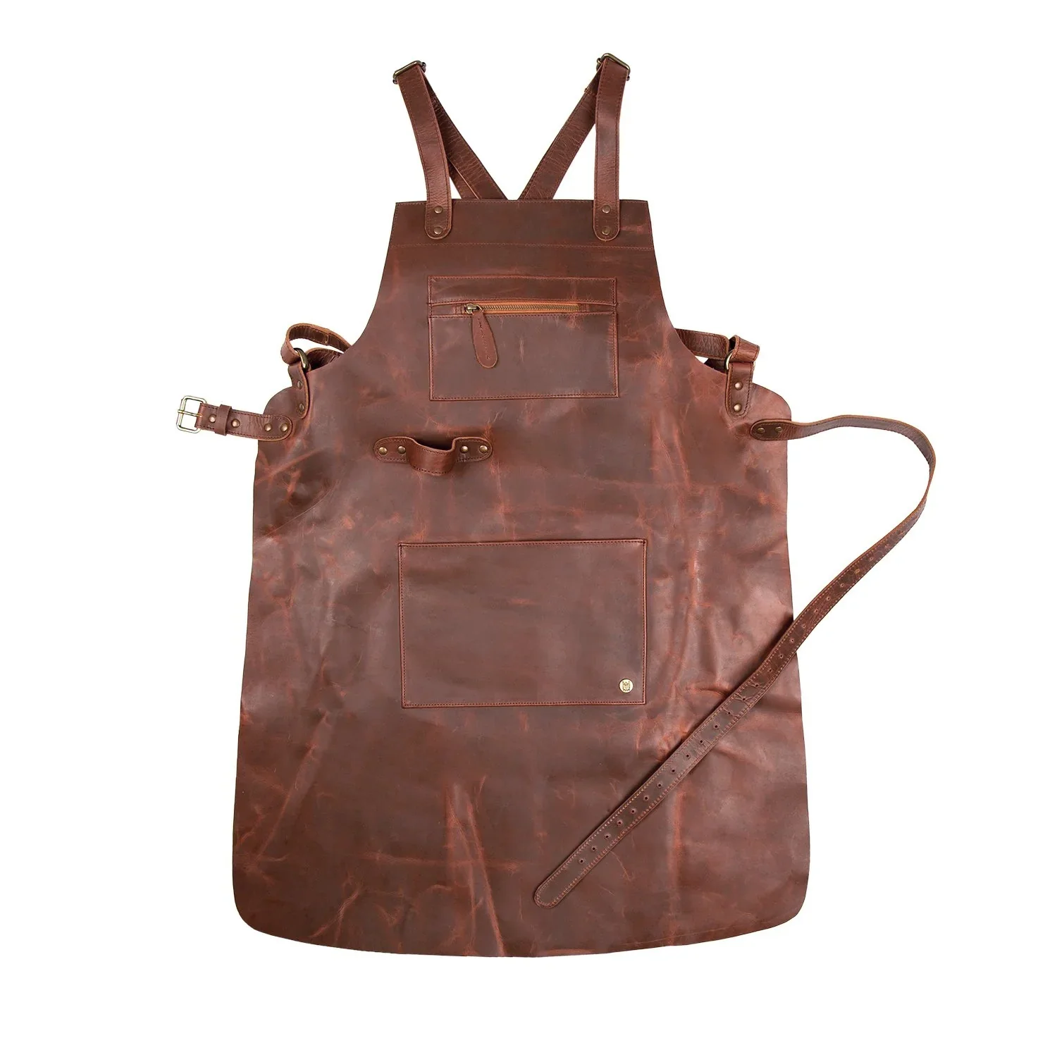 Cross Back Leather Apron - Image 3