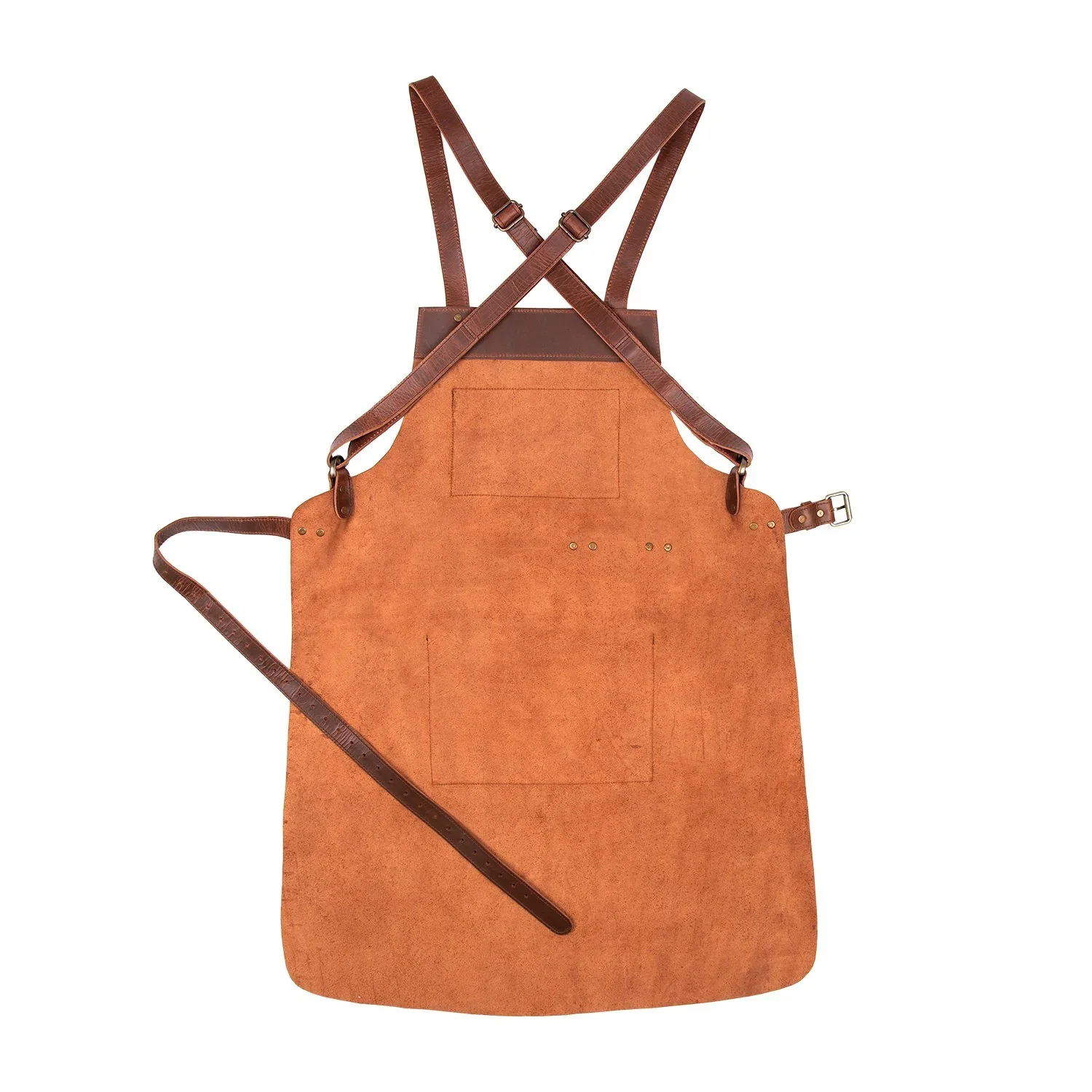Cross Back Leather Apron - Image 7
