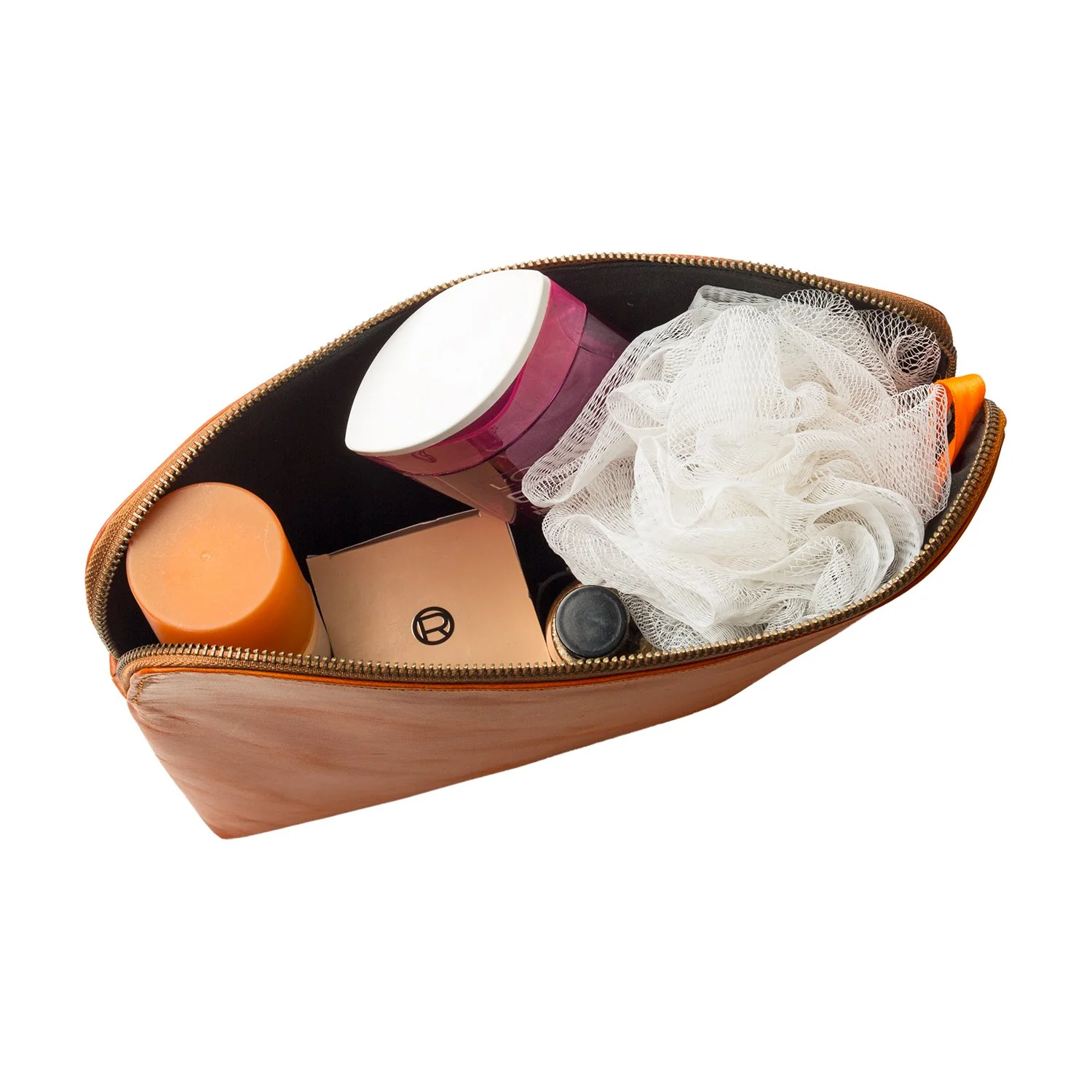 Large Classic Cosmetic Case (Tan) - Image 6
