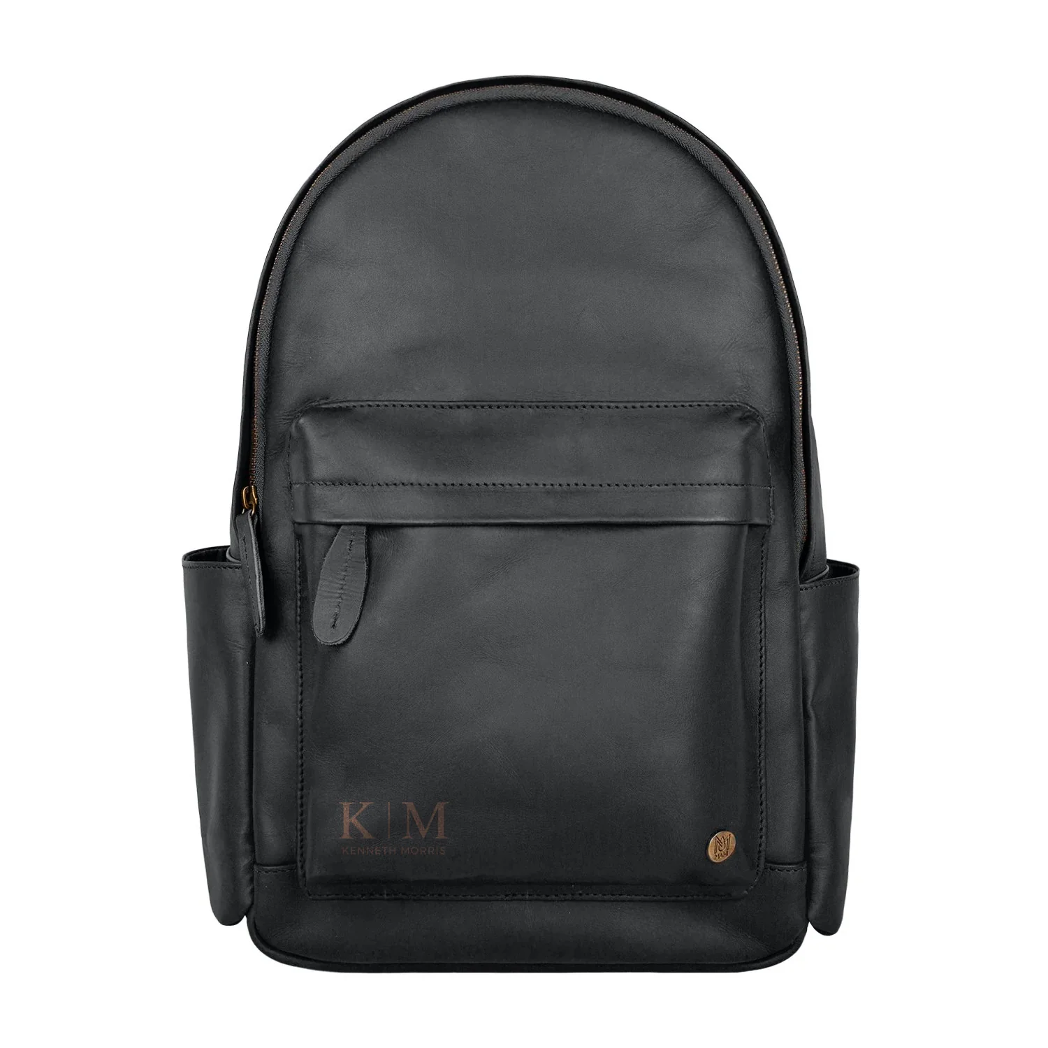 Laser Personalized Black Leather Backpack - Image 5