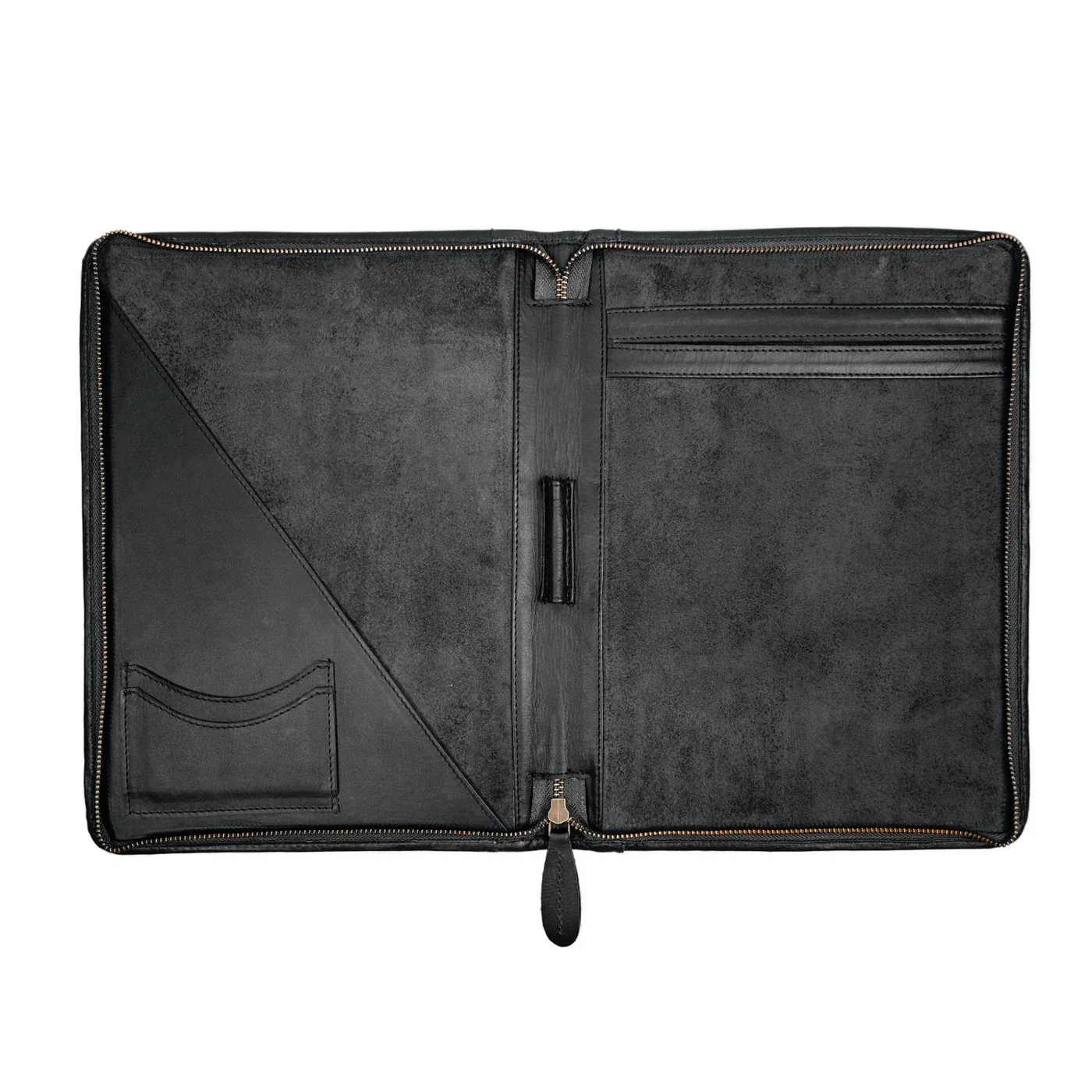 Laser Personalized Black Leather Portfolio - Image 8
