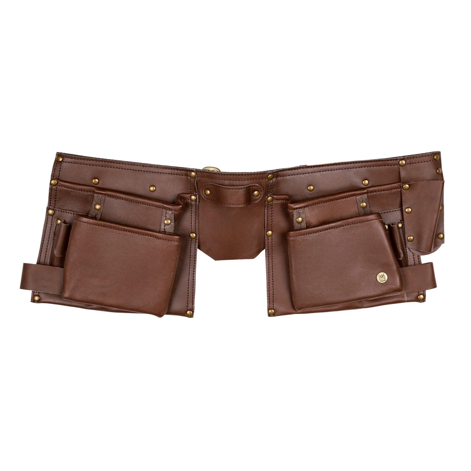 Laser Personalized Brown Leather Tool Belt - Image 6