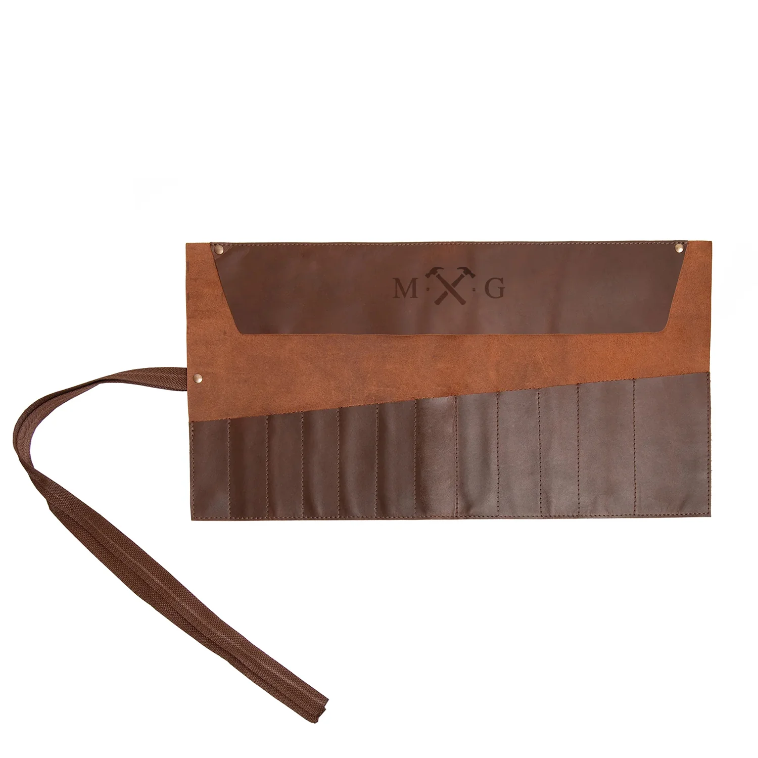 Laser Personalized Leather Tool Wrap - Image 3