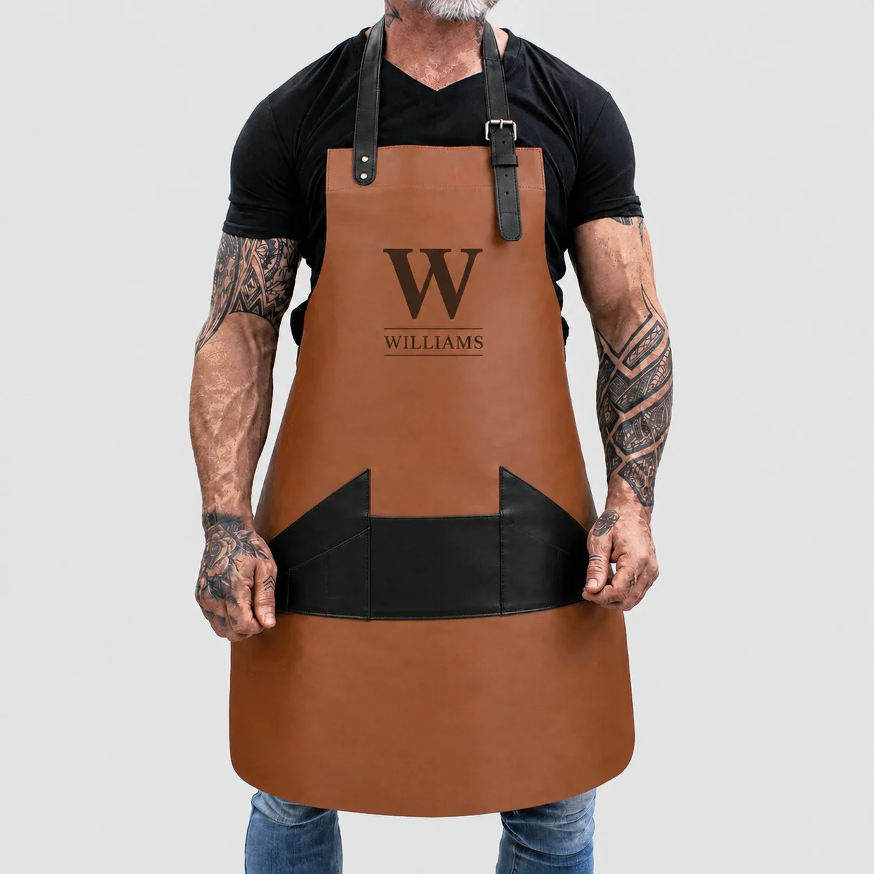 Laser Personalized Leather Apron - Image 3