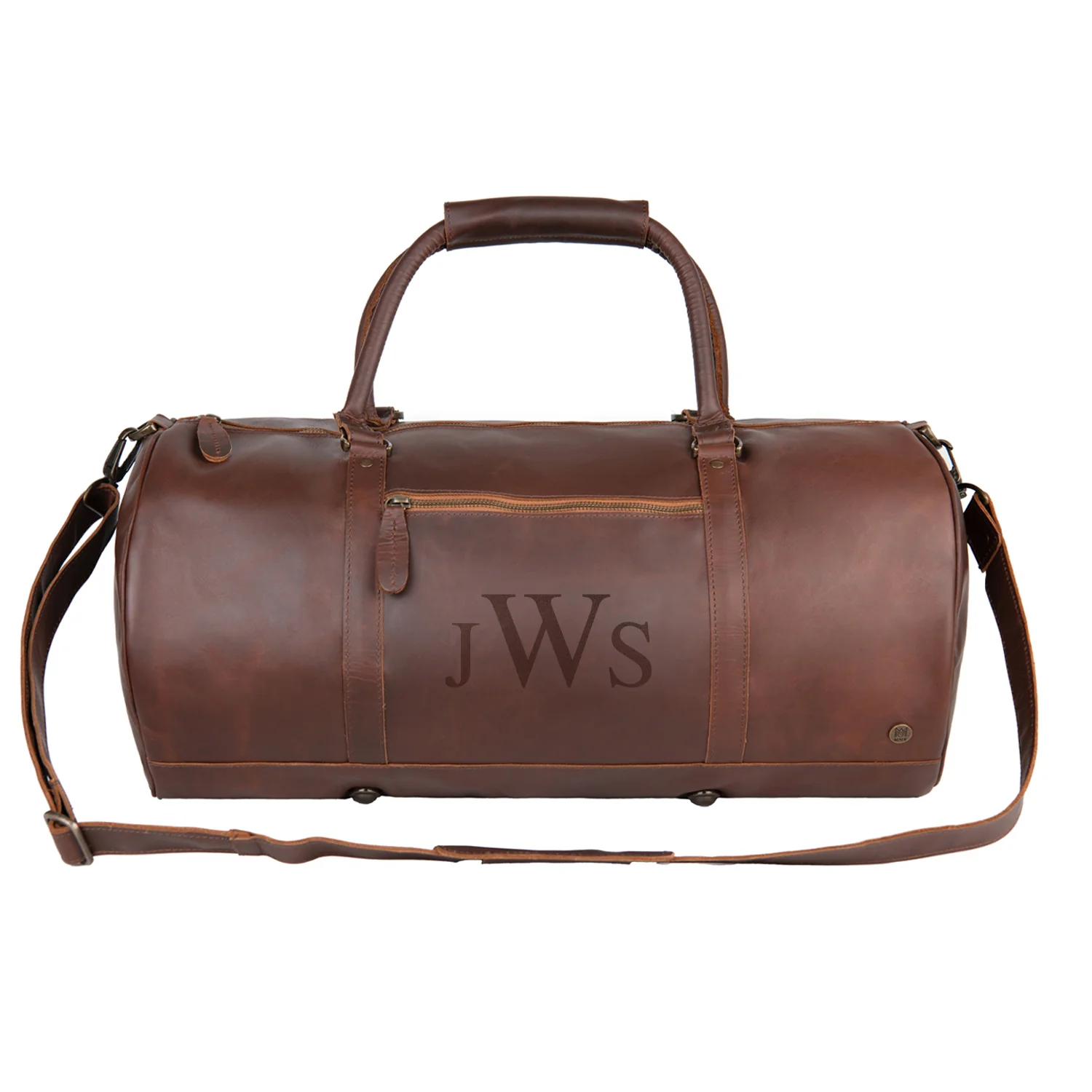 Laser Personalized Leather Duffle Bag - Image 4