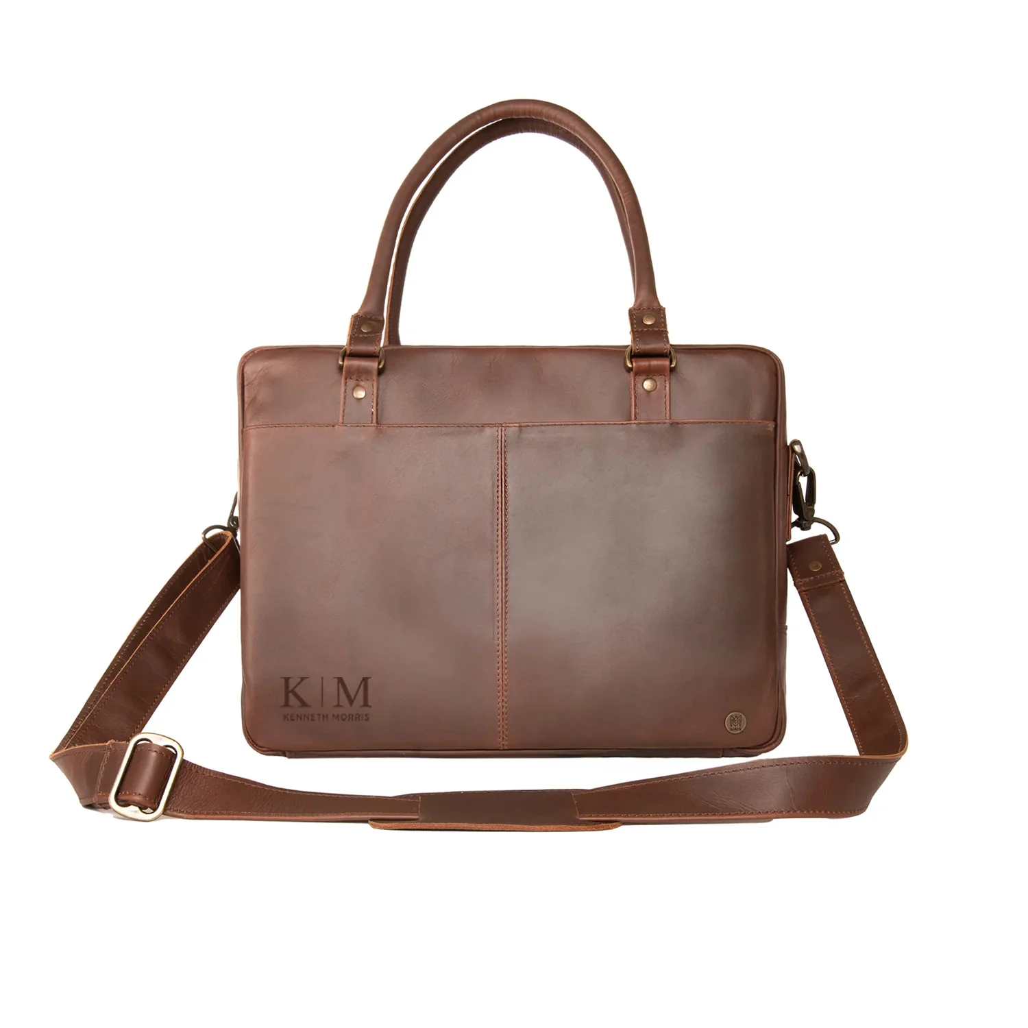 Laser Personalized Leather Laptop Bag - Image 2