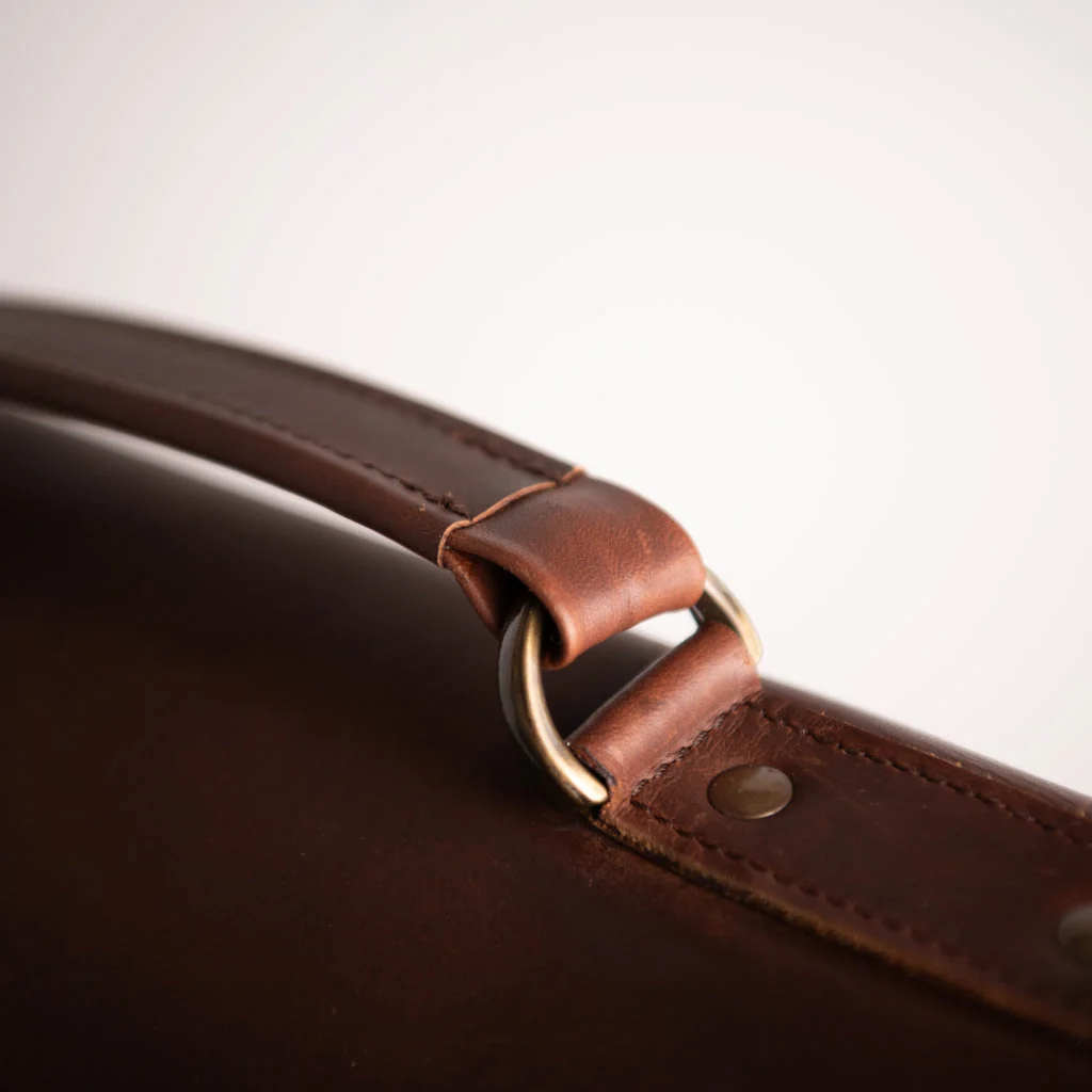 Laser Personalized Leather Messenger Bag - Image 6