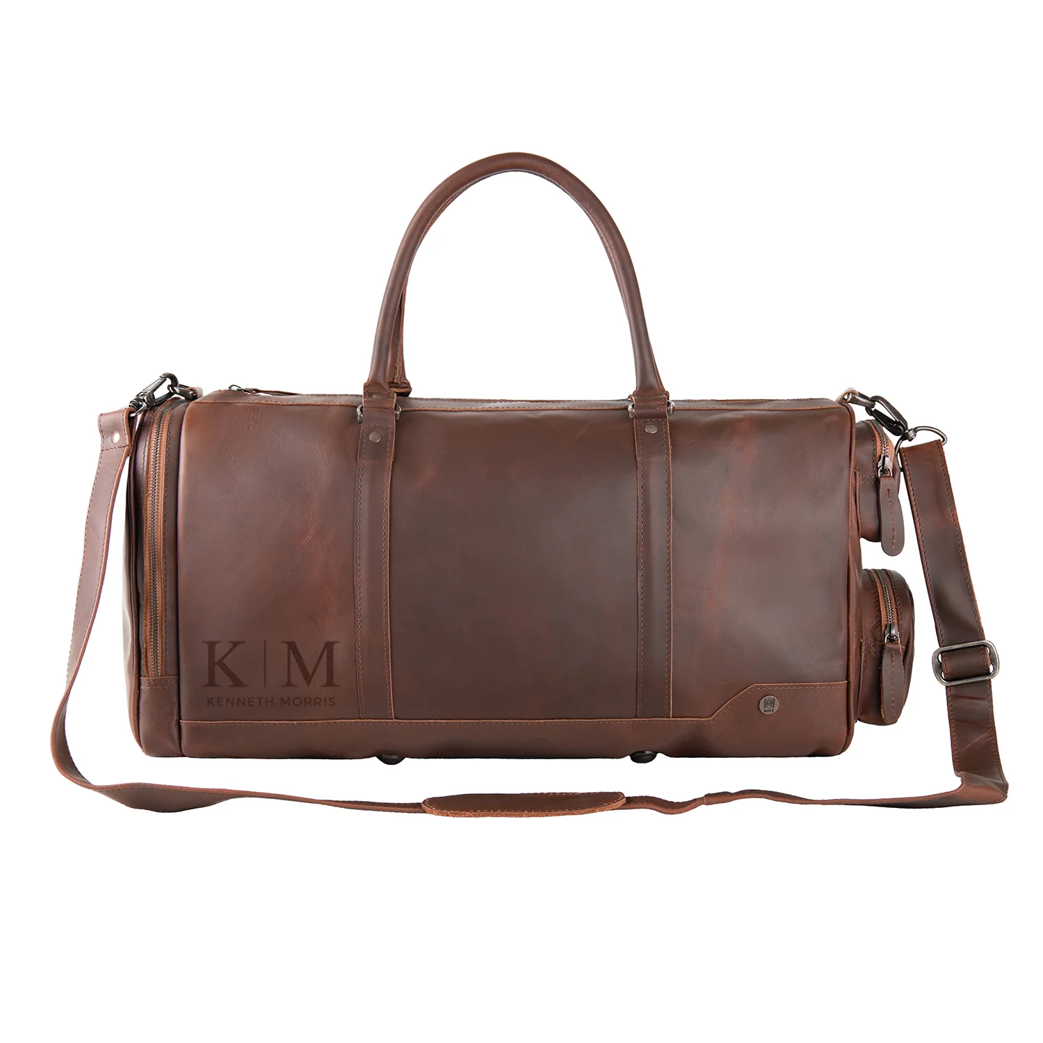 Laser Personalized Leather Overnight Bag - Image 5