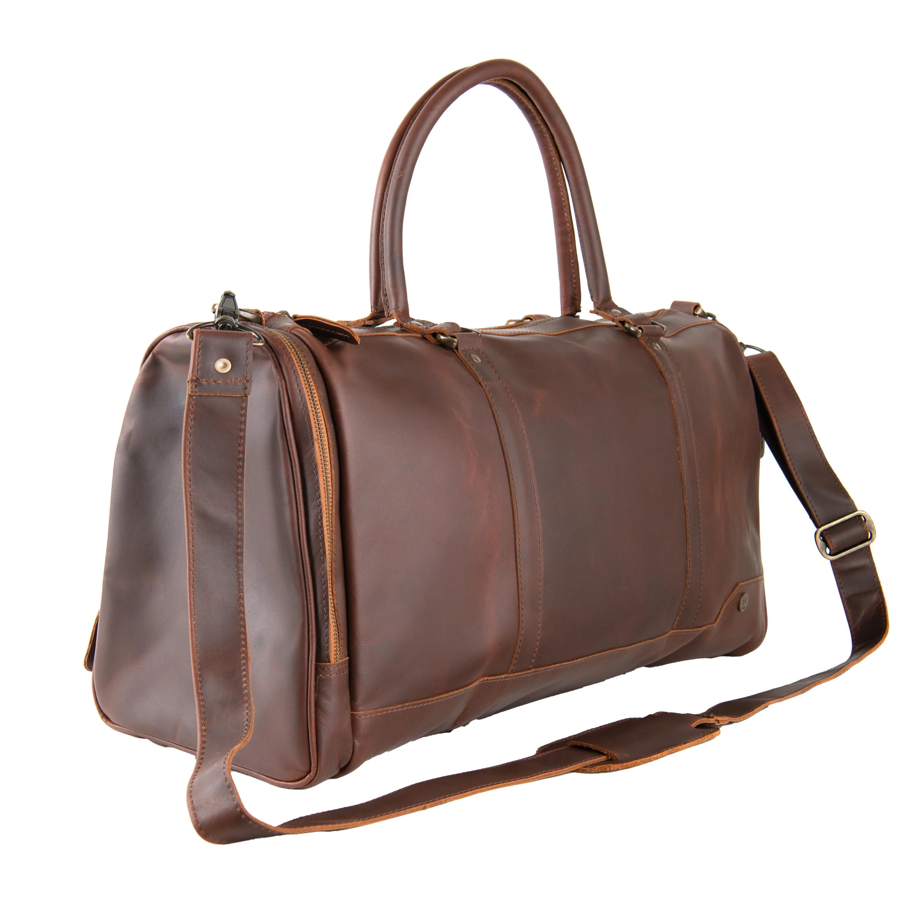 Laser Personalized Leather Overnight Bag - Image 9