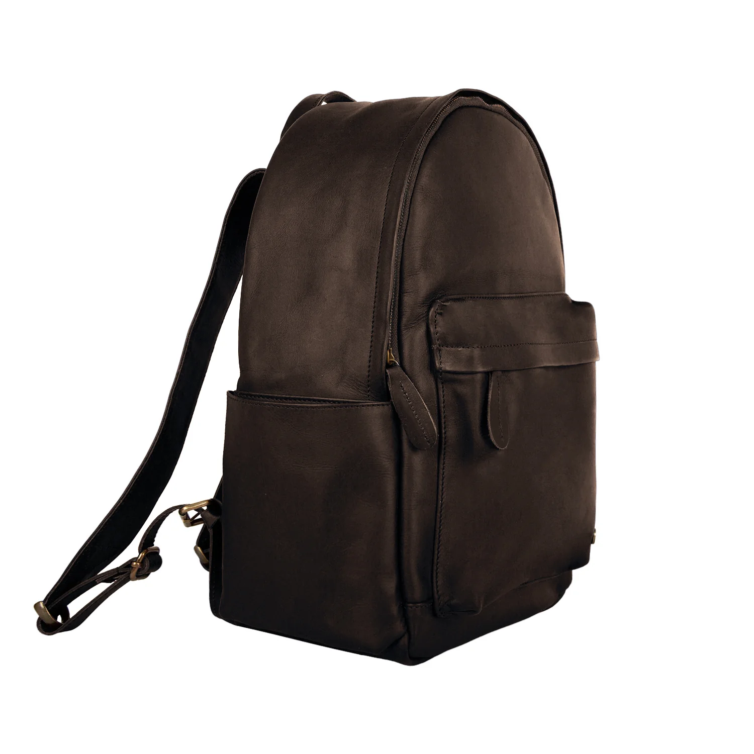 Laser Personalized Mahogany Leather Backpack - Image 6