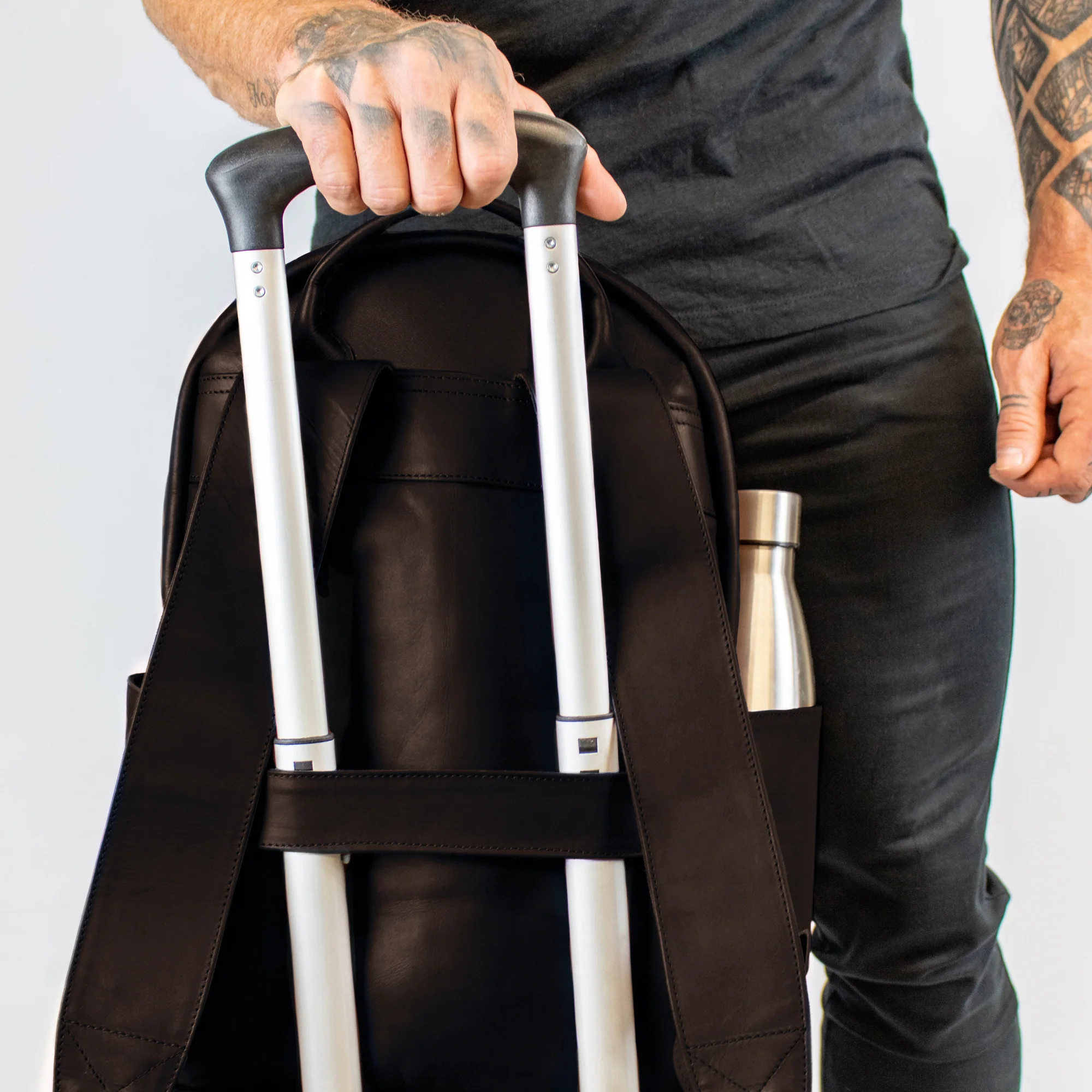 Laser Personalized Mahogany Leather Backpack - Image 7