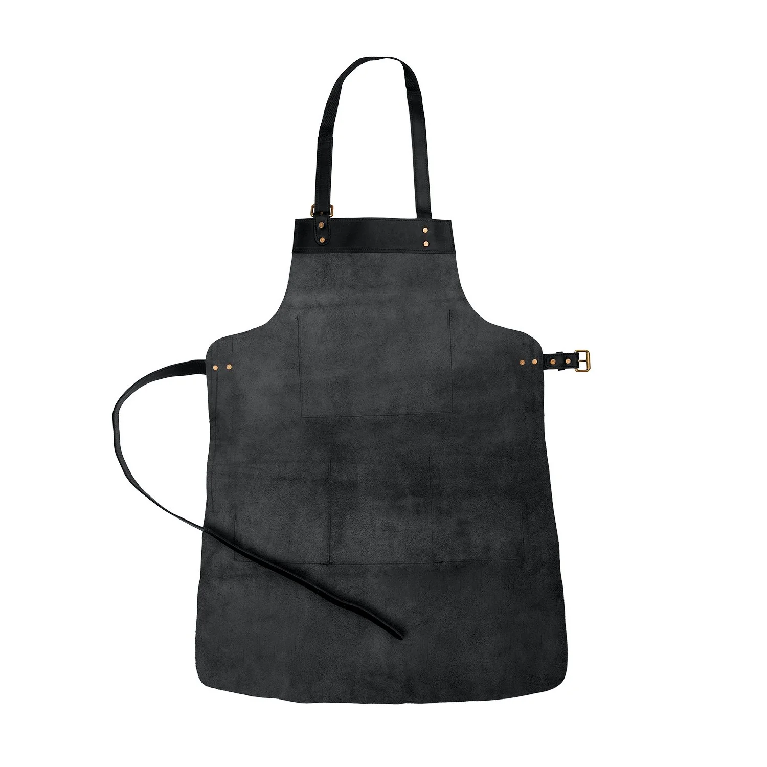 Long Multi-Pocket Leather Apron - Image 6