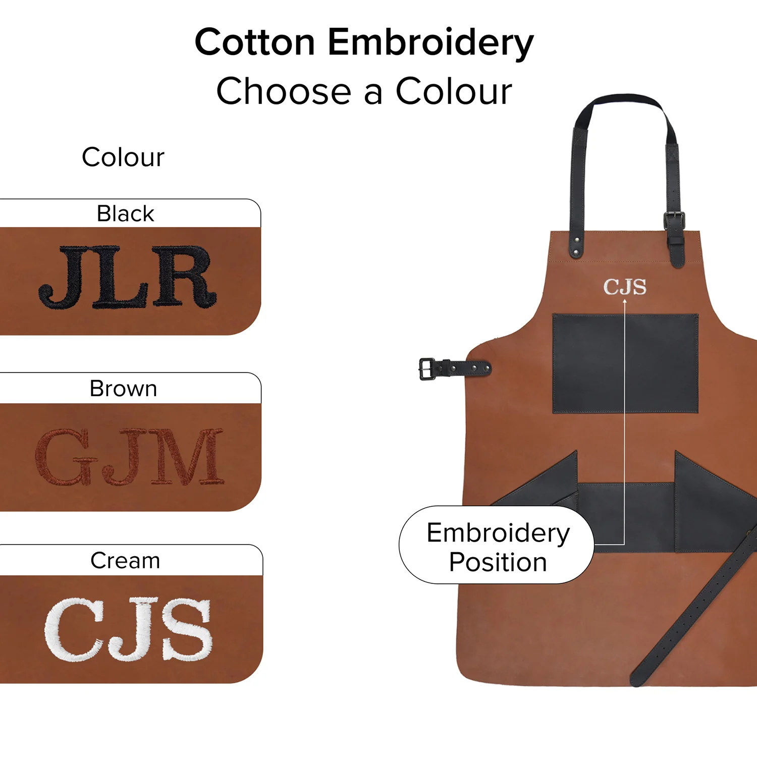 Multi-Pocket Leather Apron - Image 3