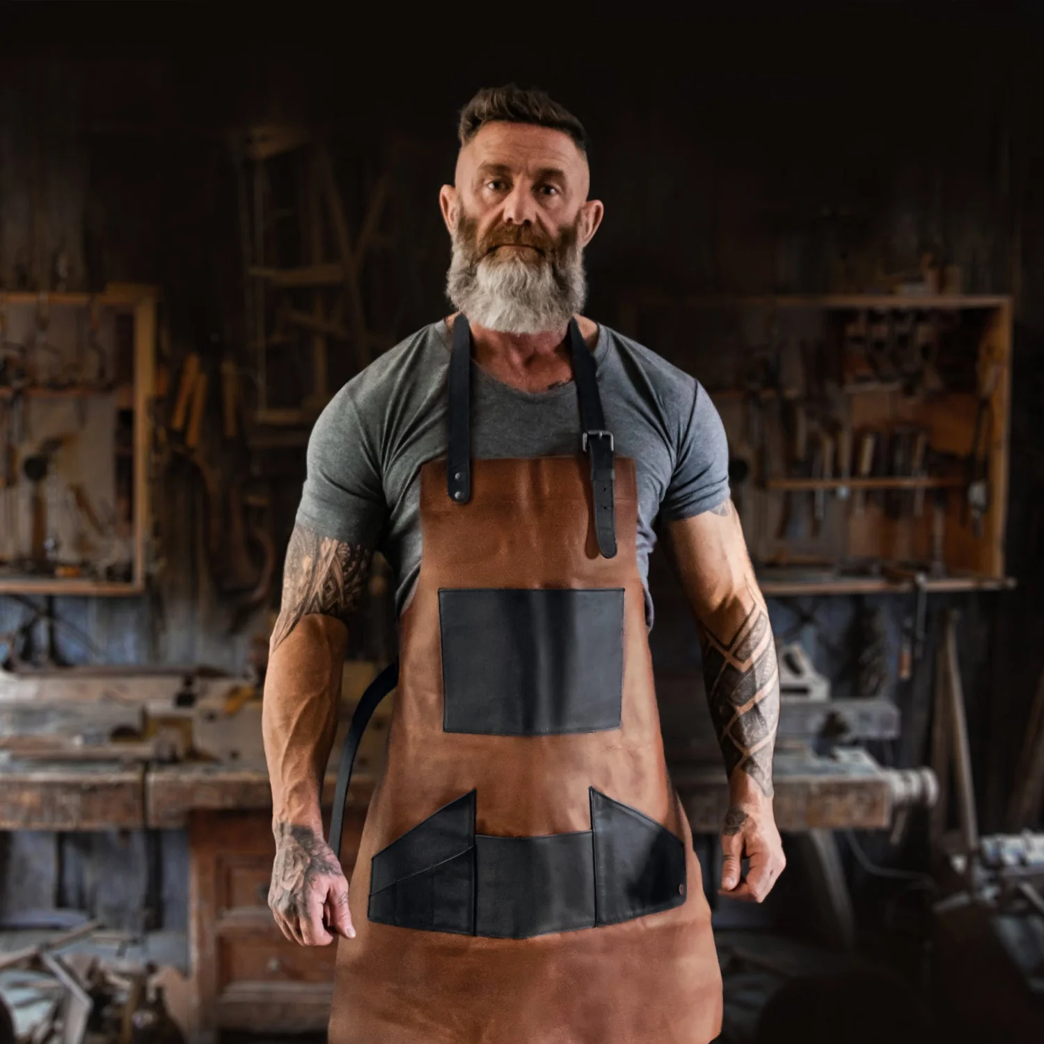 Personalized Tan Barbecue Apron - Image 7