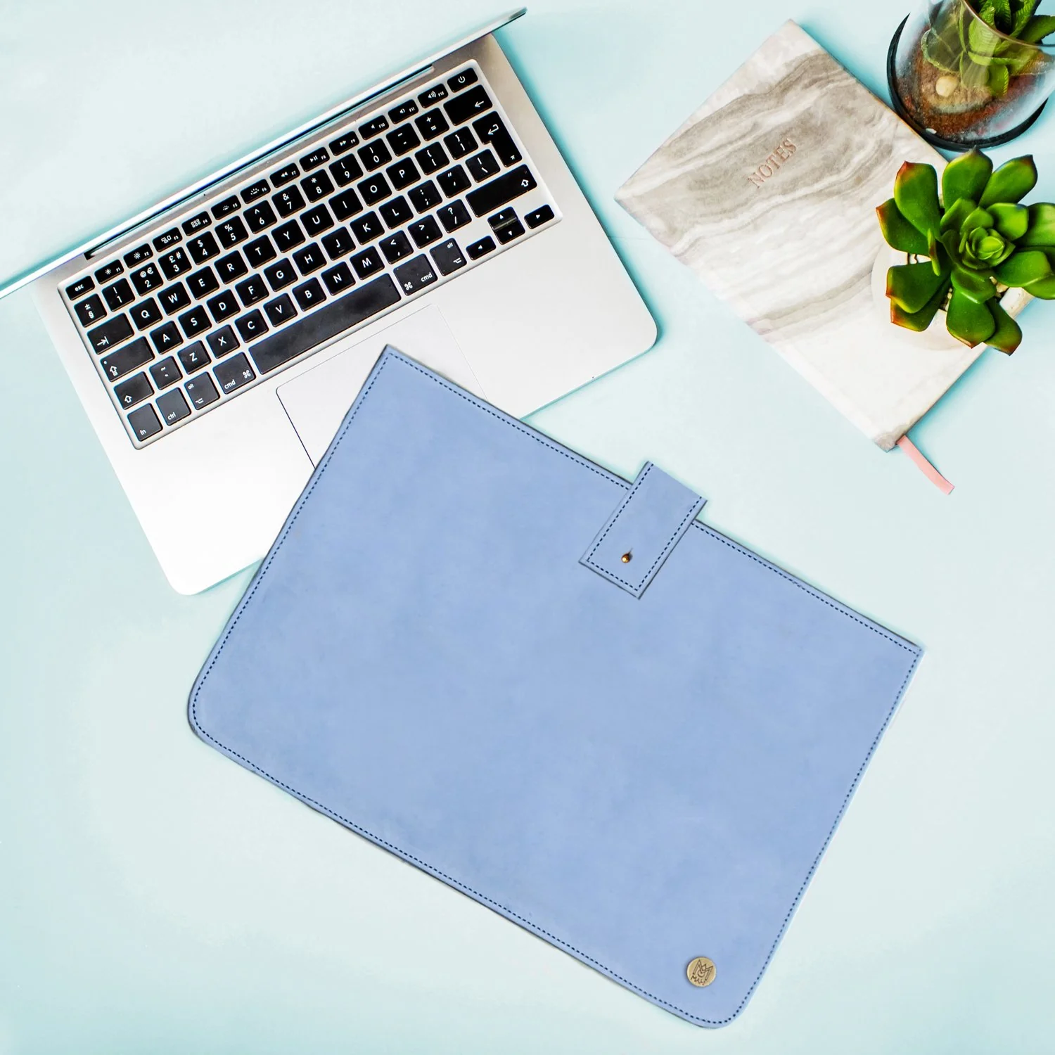 The Stockholm Laptop Sleeve (Blue Suede) - Image 2