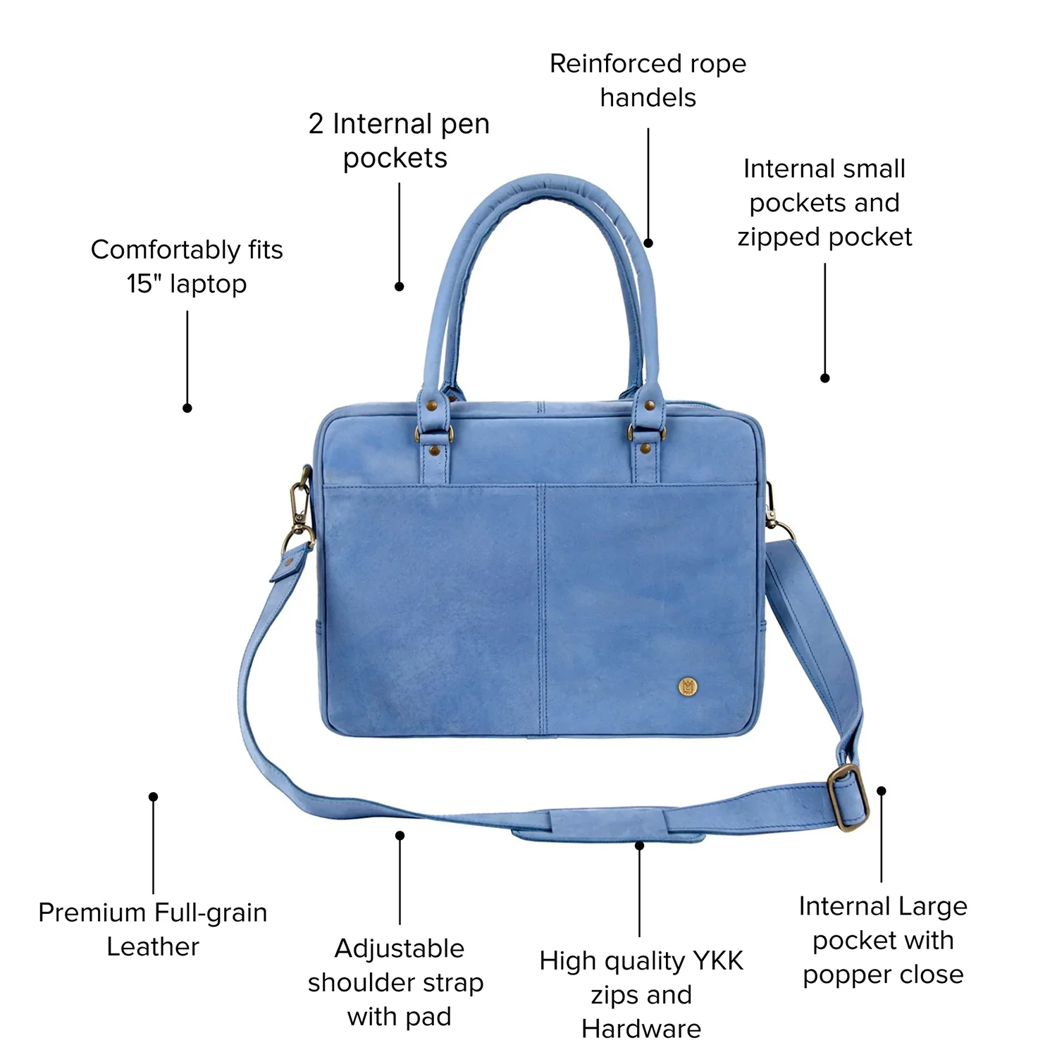 The Oxford Zip-up (Blue Suede) - Image 7